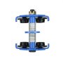 blue VEVOR manual trolley, four black wheels, central metal screw, and nut on top.
