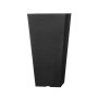 VEVOR Tall Planter, Set of 2 Tall Square Tapered Planters, 57 cm Large Modern Gardening and Flower Plastic Pots, Decorative Tall Black Planter with Drainage Hole, for Porch, Patio, Indoor & Outdoor