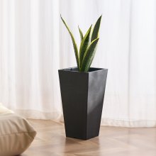 Tall Planter Set of 2 Square Tapered Planters 22 in for Outdoor Indoor