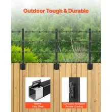 Fence Post Extender 8 Packs 23.8 in Surface Mounted Fence Height Extension Arms