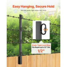 Fence Post Extender 8 Packs 23.8 in Surface Mounted Fence Height Extension Arms