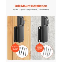 Fence Post Extender 8 Packs 23.8 in Surface Mounted Fence Height Extension Arms