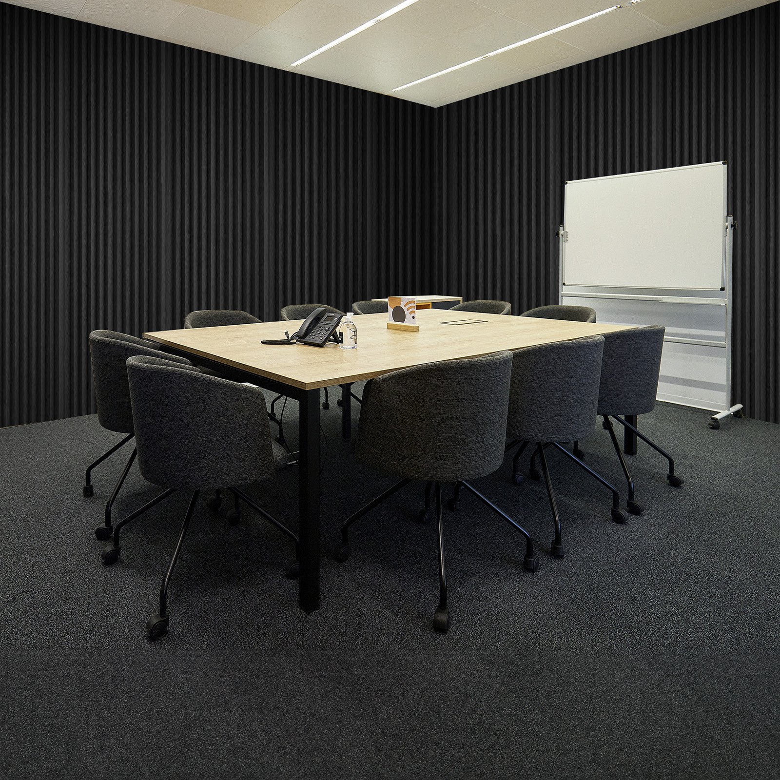 VEVOR Acoustic Foam Panels, 80 Pack 12 x 12 x 1 inches, High Density Soundproof Wall Panels, Sound Dampening Absorbing Panels for Studio Wall and Ceiling,Black
