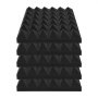 VEVOR Acoustic Foam Panels, 36 Pack 12 x 12 x 2 inches, Pyramid Soundproof Wall Panels,Fire-Resistant Acoustic Panels,Sound Dampening Absorbing Panels for Studio Wall and Ceiling,Black