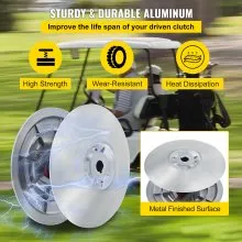 VEVOR Golf Cart Secondary Driven Power Clutch Kit Metal Surface Drive Clutch 1985-2007 Driven Clutch Kit Compatible with Yamaha Low End G2-G28 Golf Cart (with Spring)
