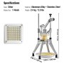 VEVOR Commercial Vegetable Fruit Chopper 0.64 cm Blade Heavy Duty Professional Food Dicer Kattex French Fry Cutter Onion Slicer Stainless Steel for Tomato Peppers Potato Mushroom