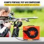 VEVOR PCP Air Compressor, 4500PSI Portable PCP Compressor, 12V DC 110V/220V AC PCP Airgun Compressor Auto-stop, w/ Built-in Adapter, Fan Cooling, Wire Spool Suitable for Paintball, Scuba, Air Rifle