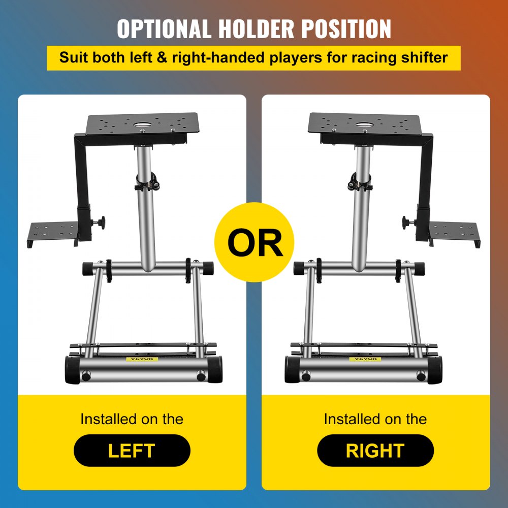 VEVOR Adjustable Steering Wheel Stand Frame Stainless Steel Racing Steering Wheel Stand fit for Logitech G27 G25 G29 and G920 Wheels Racing Simulator Stand Racing Wheel Gaming Stand