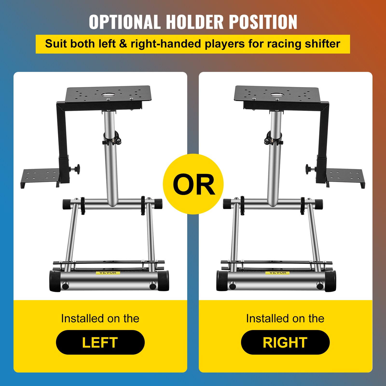 VEVOR Adjustable Steering Wheel Stand Frame Stainless Steel Racing Steering Wheel Stand fit for Logitech G27 G25 G29 and G920 Wheels Racing Simulator Stand Racing Wheel Gaming Stand