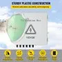 VEVOR PV Combiner Box, 6 String, Solar Combiner Box with 15A Rated Current Fuse, 125A Circuit Breaker, Lightning Arreste and Solar Connector, for On/Off Grid Solar Panel System, IP65 Waterproof