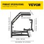 Soporte para volante de carreras VEVOR Racing Simulator con altura ajustable para cabina, compatible con volante de carreras Logitech G25, G27, G29, G920 y pedales no incluidos.