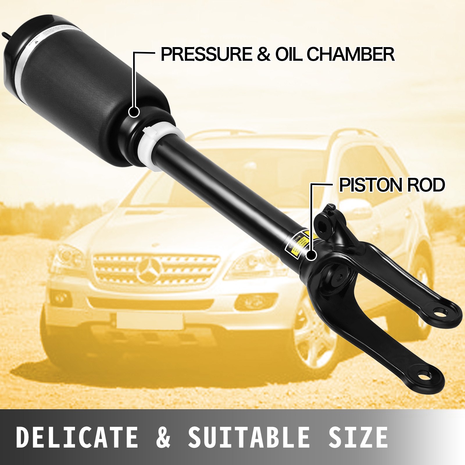 VEVOR Front Air Suspension Spring Shock Strut, Suspension Front Air Shock Absorber, Compatible with Mercedes W164 GL350 GL450 1643206113