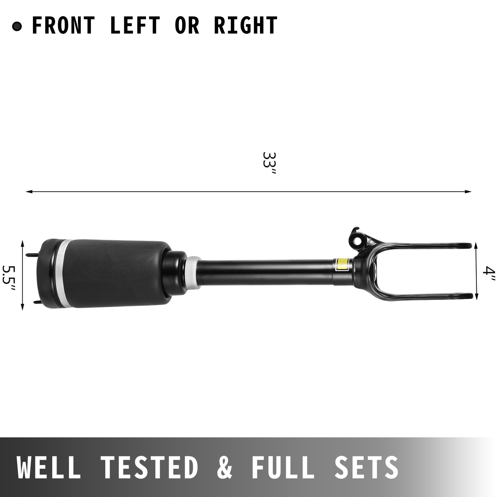VEVOR Front Air Suspension Spring Shock Strut, Suspension Front Air Shock Absorber, Compatible with Mercedes W164 GL350 GL450 1643206113