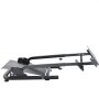 black adjustable VEVOR racing simulator stand with sturdy metal frame.