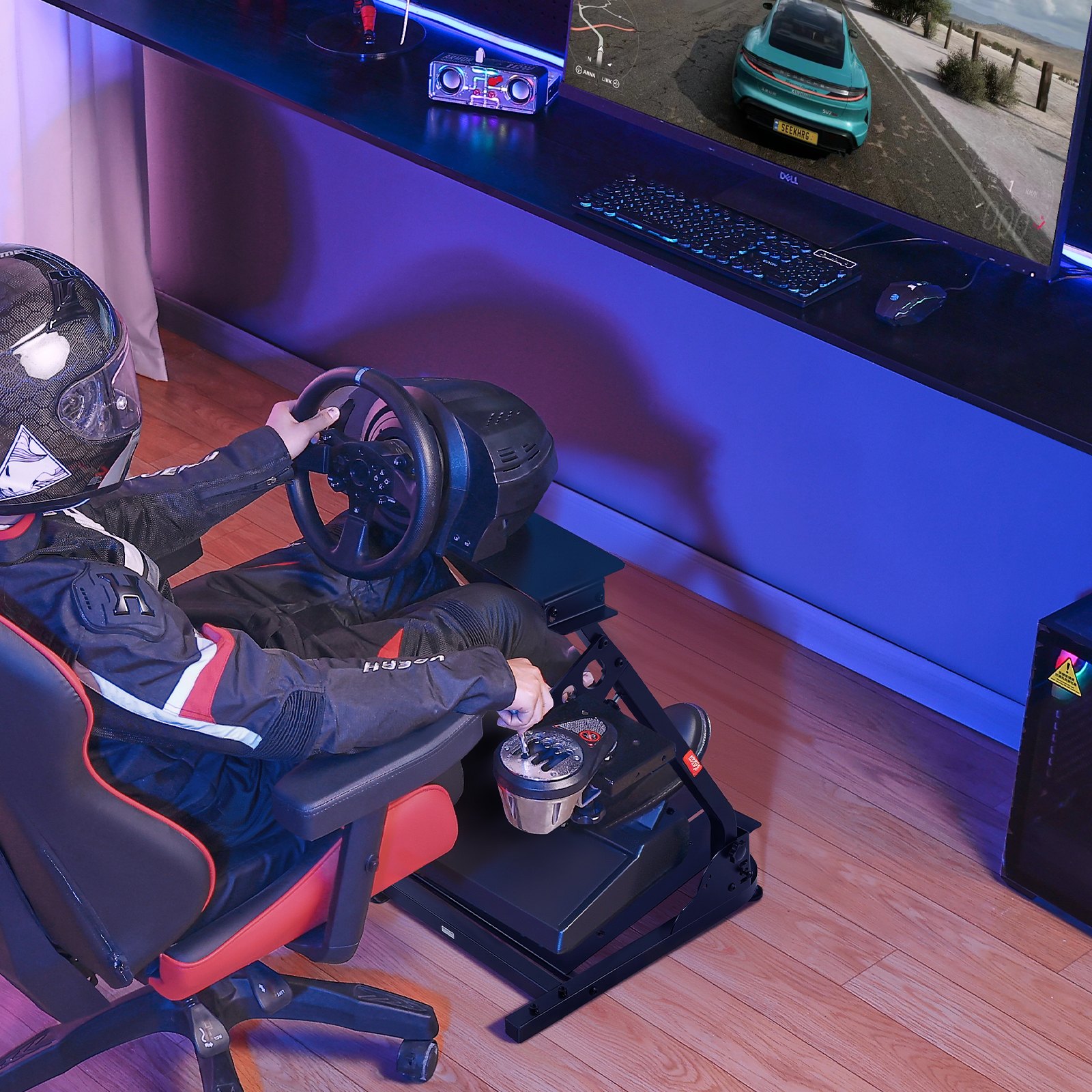 VEVOR G920 Racing Steering Wheel Stand Shifter Mount fit for Logitech G27 G25 G29 Gaming Wheel Stand Wheel Pedals NOT Included Racing Wheel Stand