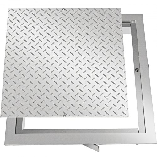 VEVOR Recessed Manhole Cover Powder-coated Drain Cover 60x60cm Steel Lid w/Frame