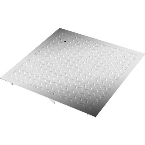 VEVOR Recessed Manhole Cover Covers 60x60 cm Clear Opening, Galvanized Steel Drain Cover Overall Size 67x67 cm, Sealed Square Manhole Covers and Frames Steel Man Hole Cover Lids for Boats and Ships