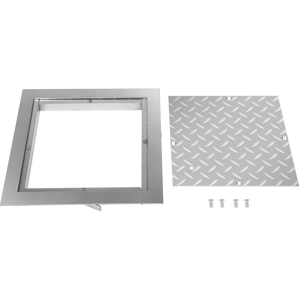 VEVOR Recessed Manhole Cover Covers 60x60 cm Clear Opening, Galvanized Steel Drain Cover Overall Size 67x67 cm, Sealed Square Manhole Covers and Frames Steel Man Hole Cover Lids for Boats and Ships