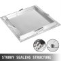 VEVOR Recessed Manhole Cover 60 x 60 cm Clear Opening, Galvanized Steel Drain Cover Overall Size 67 x 67 cm, Sealed Square Manhole Cover and Frame, Steel Man Hole Lid Inspection Access for Boat/