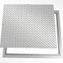 Vevor Recessed Manhole Cover Galvanized Drain Cover 70x70 Cm Steel Lid W/ Frame