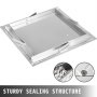 Vevor Recessed Manhole Cover Galvanized Drain Cover 70x70 Cm Steel Lid W/ Frame