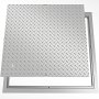 Vevor Recessed Manhole Cover Galvanized Drain Cover 80x80 Cm Steel Lid W/ Frame