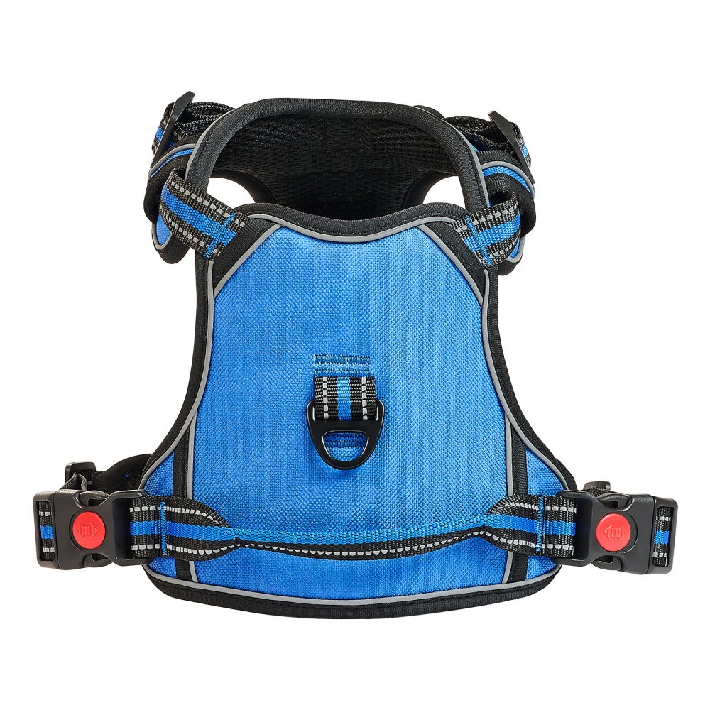 VEVOR Dog Harness for Large Dogs, No Pull Adjustable Dog Vest Pet Harness, with 5ft Leash, Handle, Metal Rings, Buckles, Reflective Stitching 600D Oxford Fabric, for Training, Walking, and Hiking