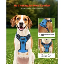 Dog Harness for Large Dogs No Pull Adjustable Dog Vest Pet Harness with Leash