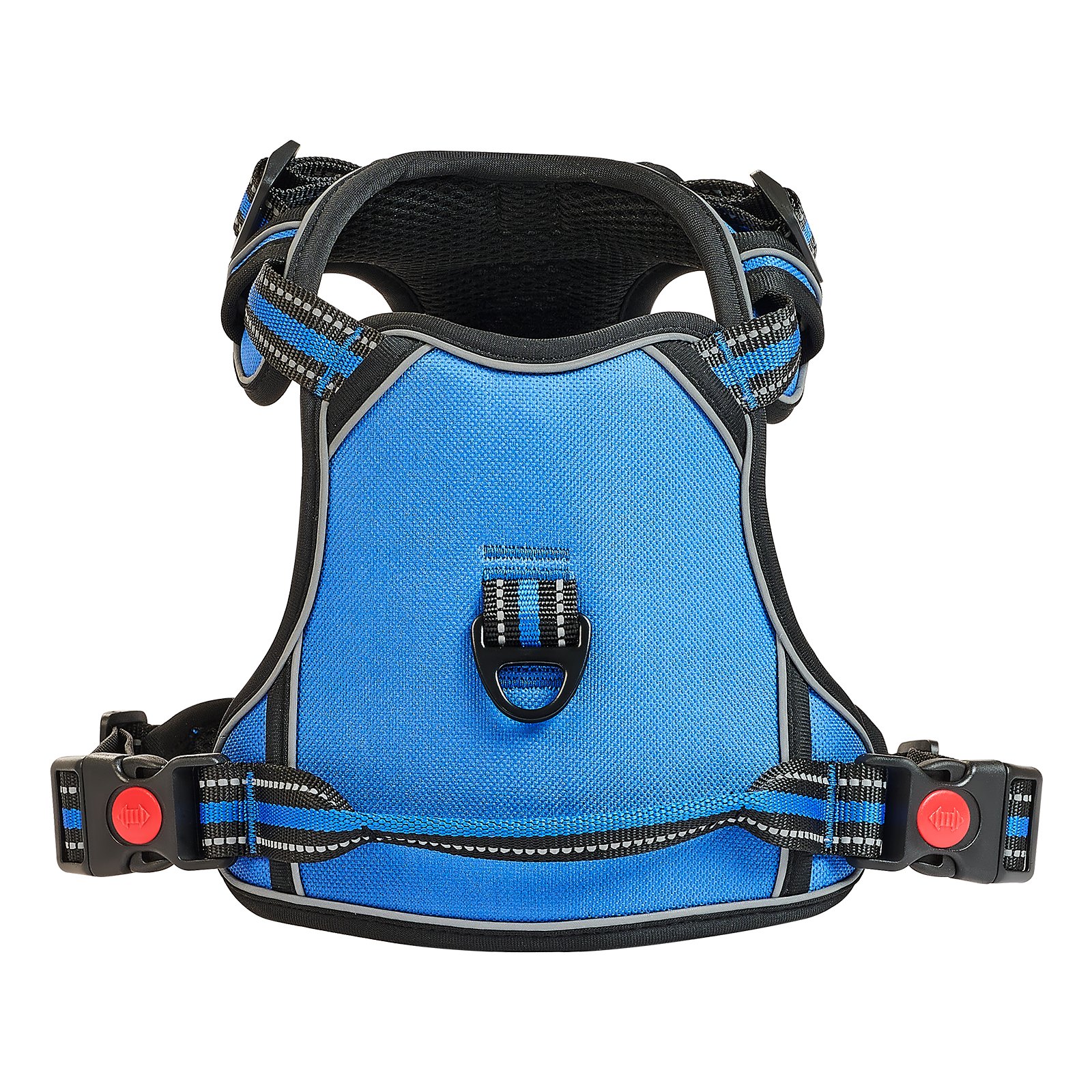 VEVOR Dog Harness for Large Dogs, No Pull Adjustable Dog Vest Pet Harness, with 5ft Leash, Handle, Metal Rings, Buckles, Reflective Stitching 600D Oxford Fabric, for Training, Walking, and Hiking