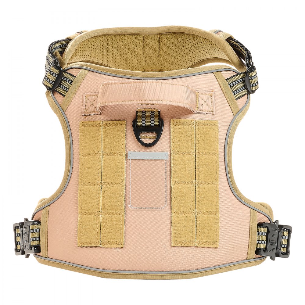 VEVOR Dog Harness for Large Dogs, No Pull Tactical Dog Harness Adjustable Pet Vest, with Handle, Metal Rings, Buckles, Reflective Stitching Nylon Oxford Fabric, for Training, Walking, and Hiking