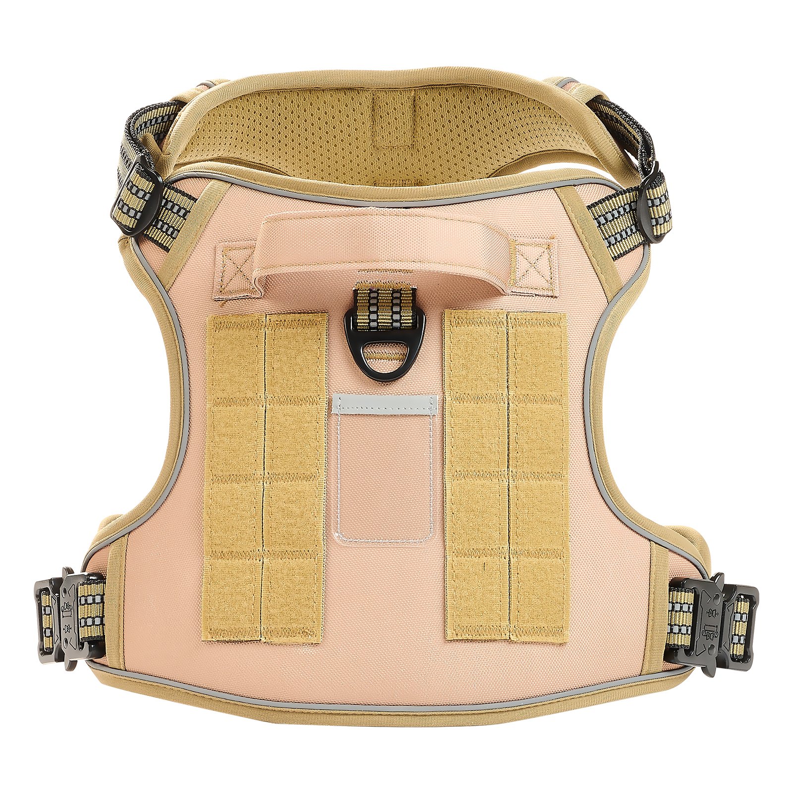 VEVOR Dog Harness for Large Dogs, No Pull Tactical Dog Harness Adjustable Pet Vest, with Handle, Metal Rings, Buckles, Reflective Stitching Nylon Oxford Fabric, for Training, Walking, and Hiking