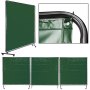 VEVOR Welding Curtain, 6 x 6 Ft, Flame Retardant Welding Screens with 3 Panels, Frame and Wheels, Fire Resistance Translucent Welding Shield w/ Adjustable Size and Movable Casters, Green