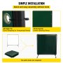 VEVOR welding screen setup with grommets and cable ties for easy installation.
