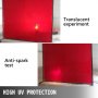 VEVOR Welding Screen with Frame 8' x 6', Welding Curtain with 4 Wheels, Welding Protection Screen Red Flame-Resistant Vinyl, Portable Light-Proof Professional