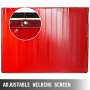 VEVOR Welding Screen with Frame 8' x 6', Welding Curtain with 4 Wheels, Welding Protection Screen Red Flame-Resistant Vinyl, Portable Light-Proof Professional