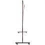 VEVOR 8' x 6' Welding Screen with Frame Red Vinyl Portable Welding Curtain with Wheels Welding Protection Screen