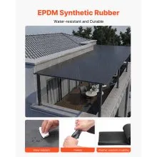 VEVOR 15 x 20 ft Roll Roofing 45 mil EPDM Rubber Roofing for RVs, Roofs, Ponds