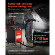 VEVOR Dry Ice Blasting Machine 16.5LBS / 7.5KG Capacity Dry Ice Cleaning Machine