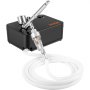 VEVOR Airbrush Kit, Portable Airbrush Set with Compressor, Airbrushing System Kit with Multi-purpose Dual-action Gravity Feed Airbrushes, Art Nail Cookie Tattoo Makeup Cake Decorating Spray Model Craf