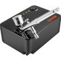 VEVOR Airbrush Kit, Portable Airbrush Set with Compressor, Airbrushing System Kit with Multi-purpose Dual-action Gravity Feed Airbrushes, Art Nail Cookie Tattoo Makeup Cake Decorating Spray Model Craf