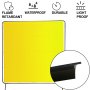 VEVOR Welding Curtain 6' x 6' Welding Screens Flame Retardant 3 Panel Welding Curtain with Frame and Wheels, Translucent Welding Shield, Flame Resistance Weld Curtain, Adjustable Size, Yellow
