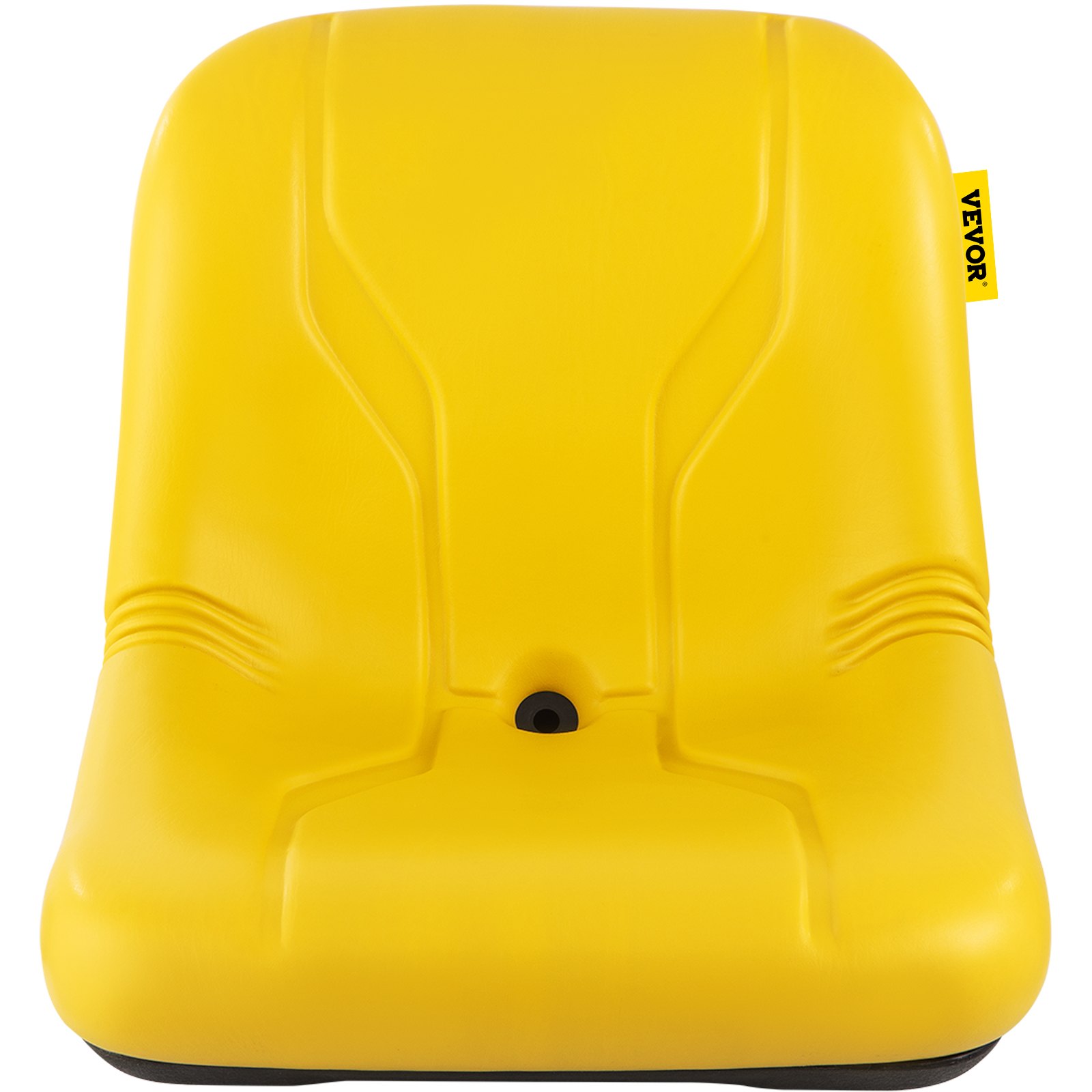 VEVOR Universal Tractor Seat, Industrial High Back, PVC Lawn and Garden Mower Seat Replacement, Drain Hole Steel Frame Compact Forklift Seat, Compatible with Excavator, Mower, Forklift, Yellow