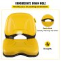 VEVOR Universal Tractor Seat, Industrial High Back, Waterproof PVC Lawn and Garden Mower Seat Replacement, Steel Frame Forklift Seat with Drain Hole, Compatible with Excavator, Mower, Forklift, Yellow