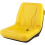 VEVOR Universal Tractor Seat, Industrial High Back, 1PC PVC Lawn and Garden Mower Seat Replacement, Steel Frame Compact Forklift Seat w/ Drain Hole, Compatible with Excavator, Mower, Forklift, Yellow