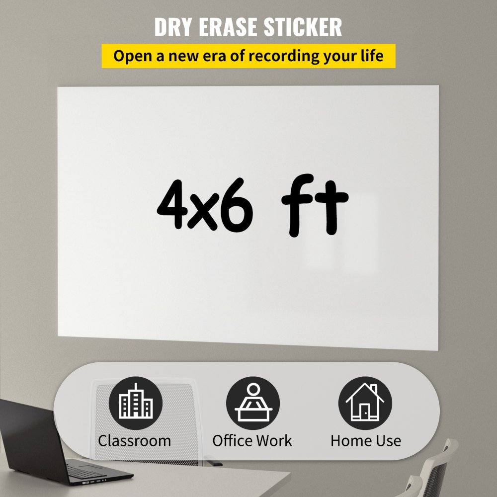 Whiteboard Stick, White Board Stick on Wall, Dry Erase Board Sticker for  Wall, Peel and Stick Whiteboard Paper, Self Stick Removable Wallpaper