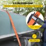 VEVOR Rack Ratchet, 1000 LBS Load Capacity Tube Mount Ratchet, 9' Length Tie Down Straps Pipe Steel Mounting Frame, Compatible with Most Rack, 2 Pack (1-5/8" OD Round Pipe, Orange)