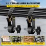 VEVOR Rack Ratchet, 1000 LBS Load Capacity Tube Mount Ratchet, 9' Length Tie Down Straps Pipe Steel Mounting Frame, Compatible with Most Rack, 2 Pack (1-1/2 Inch Wide Strap, Black)