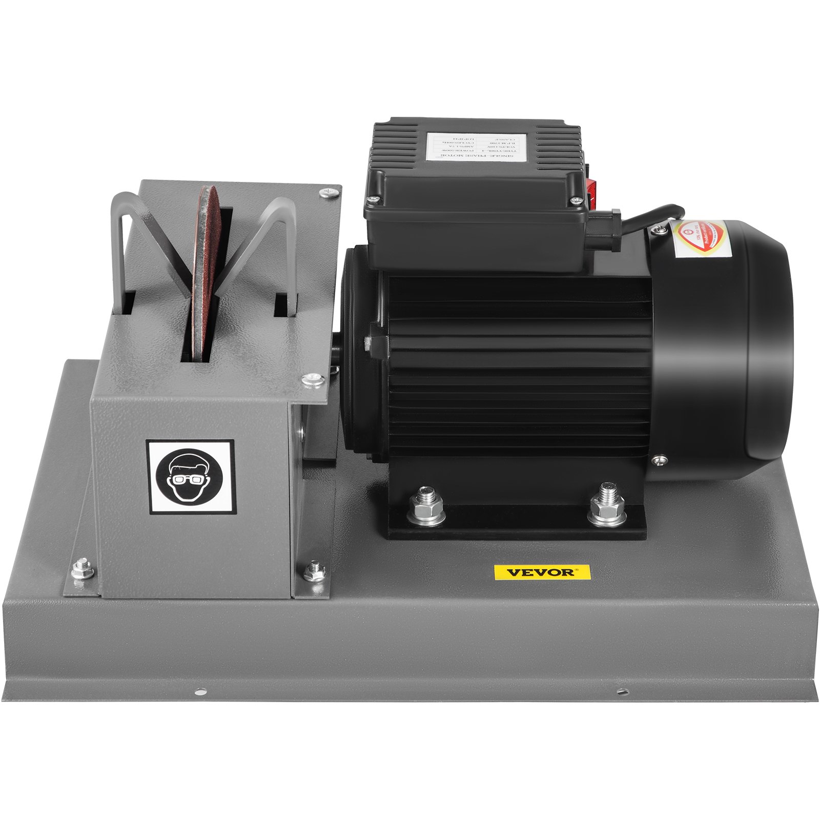 VEVOR Lawnmower Blade Grinder, 2/3 HP 1700 RPM Motor with 7'' Diameter Standard & Reverse Wheel, 30 & 40 Grinding Degree Steel Mower Sharper for Blades & Tool Grinding in Garden or Workshop