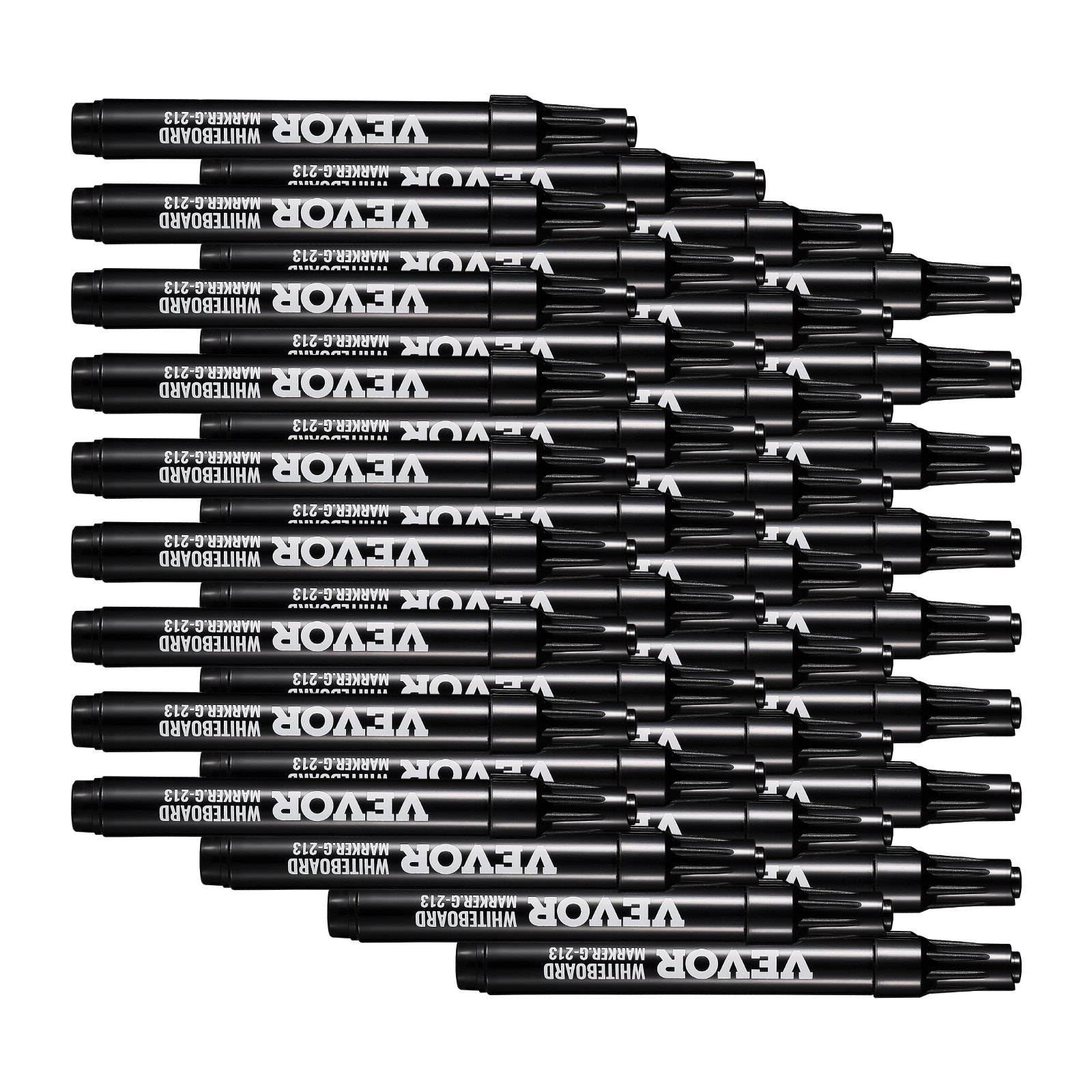 VEVOR Black Dry Erase Markers, 36 Pack Low-Odor Whiteboard Markers with Chisel Tip, Easily Clean Dry Erase Markers Bulk for School Office Home