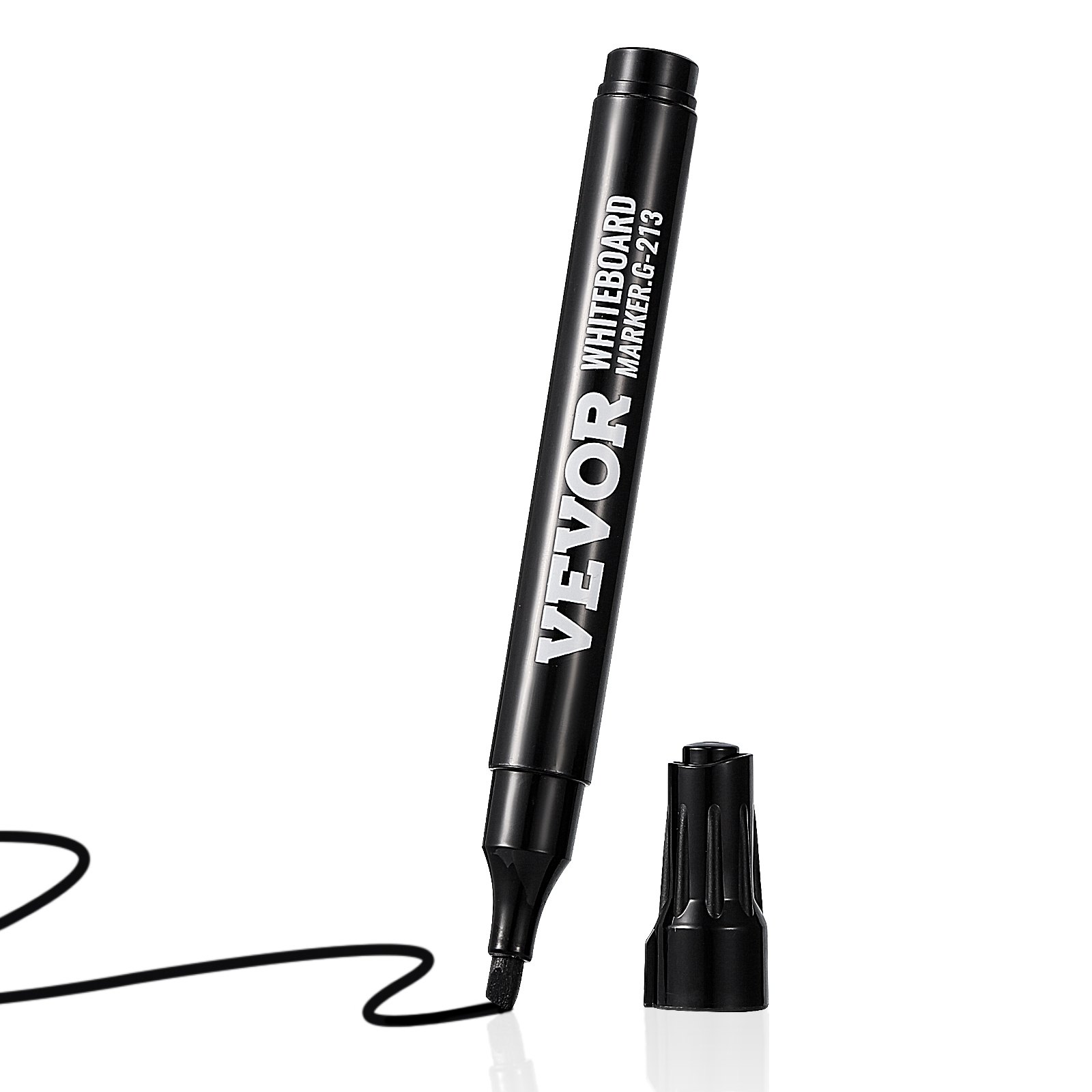 VEVOR Black Dry Erase Markers, 36 Pack Low-Odor Whiteboard Markers with Chisel Tip, Easily Clean Dry Erase Markers Bulk for School Office Home